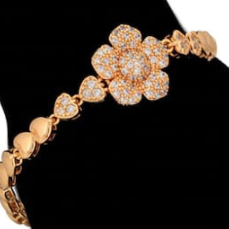 Blooming Flower Crystal Bracelet