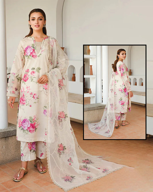 Baroque Embroidered Lawn 3PC