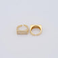 Radiant Pave Adjustable Gold Ring